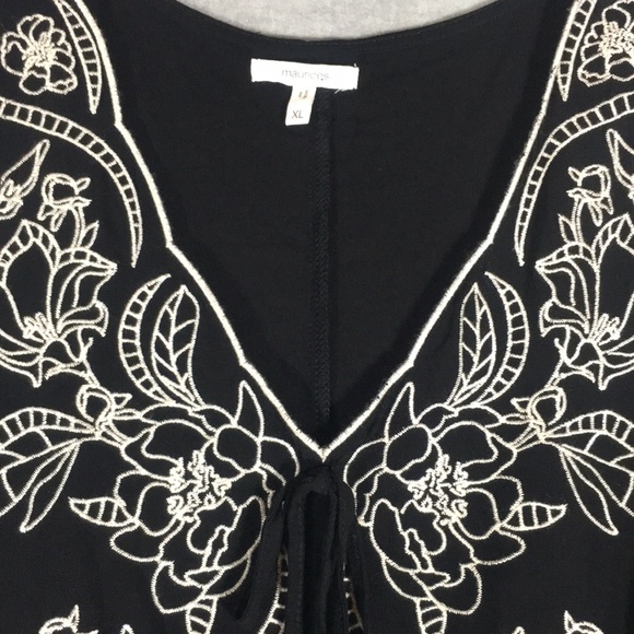 MAURICES Embroidered Summer Comfy Oversized Gauzy Sleeveless Top w:Elastic Waist - Picture 5 of 13